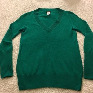 Jcrew 100% Cashmere Sweater Green XS